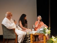 Rajiv Mehrotra, Umang Sabarwal and Sharmila Tagore, following the screening of Starring Sharmila Tagore